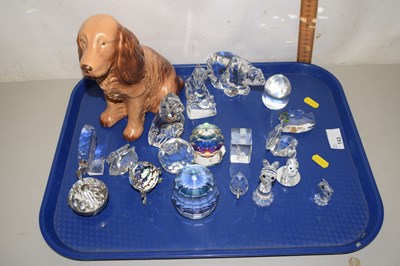 Lot 143 - Collection of various crystal glass animals...