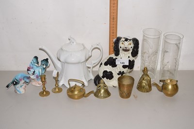 Lot 149 - Mixed Lot: Staffordshire dog, various brass...