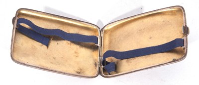 Lot 168 - George V silver cigarette case of rectangular...