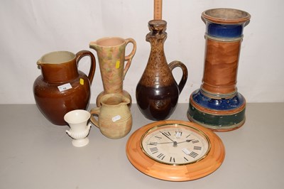 Lot 10 - Mixed Lot: Various decorated jugs, wall clock,...