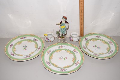 Lot 50 - Mixed Lot: Continental porcelain figure, a...