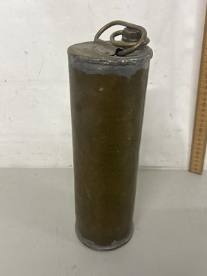 Lot 85 - A brass hot water bottle