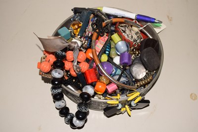 Lot 103 - Box of assorted costume jewellery