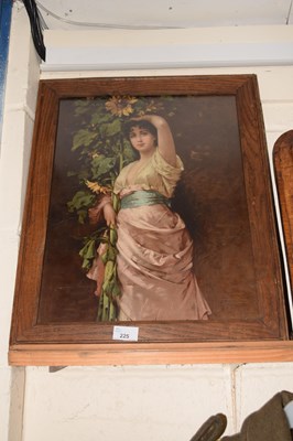 Lot 225 - Victorian lithograph print of a lady with...