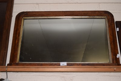 Lot 226 - Late Victorian over mantel mirror with walnut...