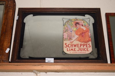 Lot 227 - A Schweppes Lime Juice advertising wall mirror