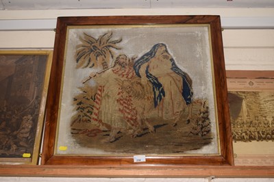 Lot 230 - A Victorian tapestry picture Mary and Joseph...