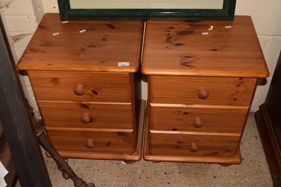 Lot 240 - Pair of modern pine bedside cabinets