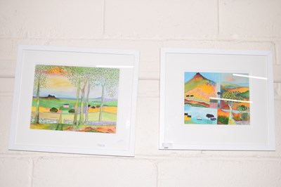 Lot 260 - A pair of modern studies of a country cottage...