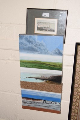 Lot 268 - A modern mixed media landscape picture...