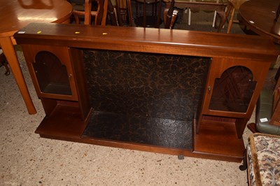 Lot 275 - A modern dark wood finish fire surround with...