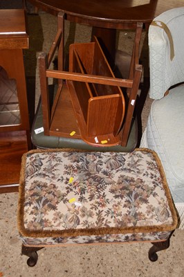 Lot 276 - Mixed Lot: Two vintage footstools, magazine...