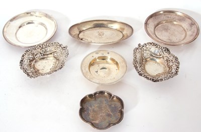 Lot 187 - Mixed Lot: pair of small circular silver...