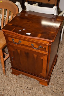 Lot 303 - A yew wood veneered hi-fi cabinet