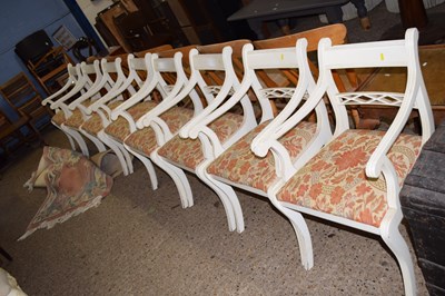 Lot 304 - A set of eight white painted Georgian Revival...