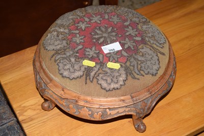 Lot 306 - A Victorian bead work covered footstool