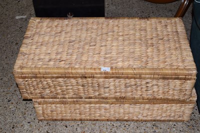 Lot 310 - Two modern wicker work storage boxes