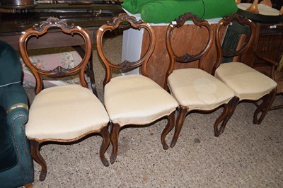 Lot 312 - A set of four Victorian balloon back dining...