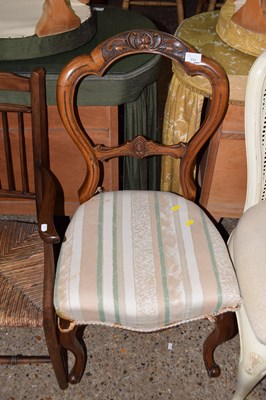 Lot 314 - A Victorian balloon back dining chair