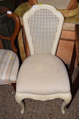 Lot 315 - A cane back cabriole leg bedroom chair