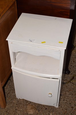 Lot 318 - A white painted bedside cabinet