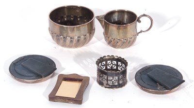 Lot 192 - Victorian silver cream jug and sugar bowl...