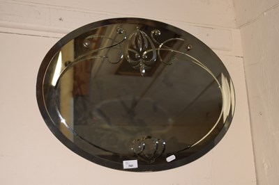 Lot 741 - Oval wall mirror