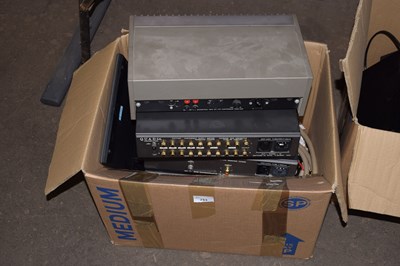 Lot 753 - Box of assorted AV equipment