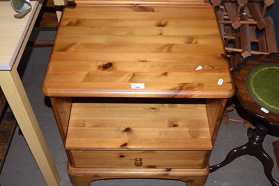 Lot 783 - A single drawer pine bedside cupboard/table