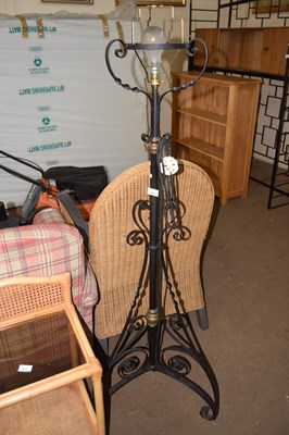 Lot 828 - Wrought iron standard lamp