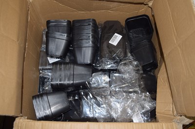 Lot 849 - Two boxes of plastic plant pots