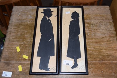 Lot 872 - A pair of silhouettes by Peggy Newall