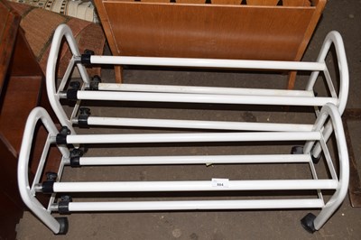 Lot 884 - Two shoe racks