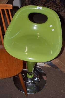 Lot 900 - Green plastic and metal kitchen/bar stool