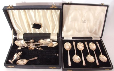 Lot 210 - Cased set of six Elizabeth II fruit spoons in...