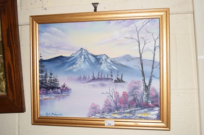 Lot 912 - Mountainous landscape signed Madgwick