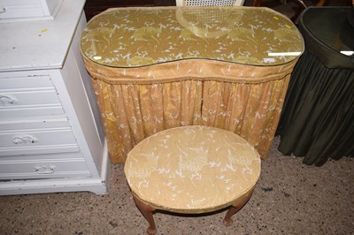 Lot 324 - A vintage kidney shape dressing table and...