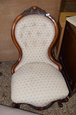Lot 337 - A Victorian button back nursing chair