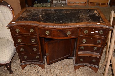 Lot 338 - A Georgian Revival mahogany serpentine front...