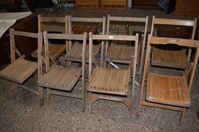 Lot 340 - A set of eight folding chairs
