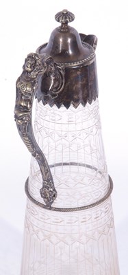 Lot 215 - Antique silver plated claret jug with...