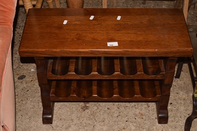 Lot 350 - An oak bottle rack