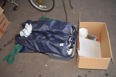 Lot 393 - Two boxes of various garage clearance items,...