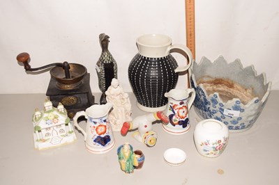 Lot 506 - A mixed lot of various ceramics, shoe brush...