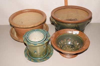 Lot 508 - A group of various pottery planters