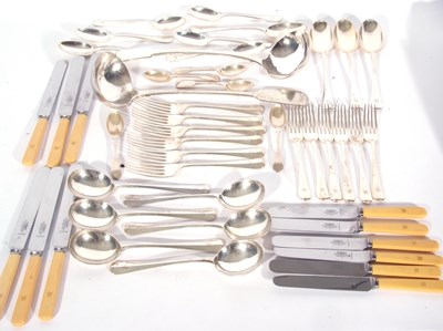 Lot 222 - Box of various plated cutlery to include two...