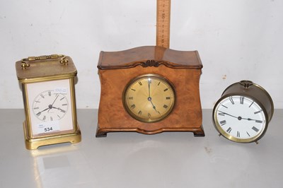 Lot 534 - A group of three various carriage clocks