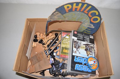 Lot 539 - Mixed Lot: Wooden chess pieces, VHS tape etc