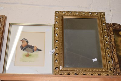 Lot 540 - A framed and glazed print of a duck together...