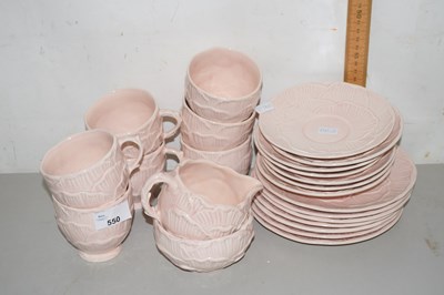 Lot 550 - A collection of pink Sylvac tea wares